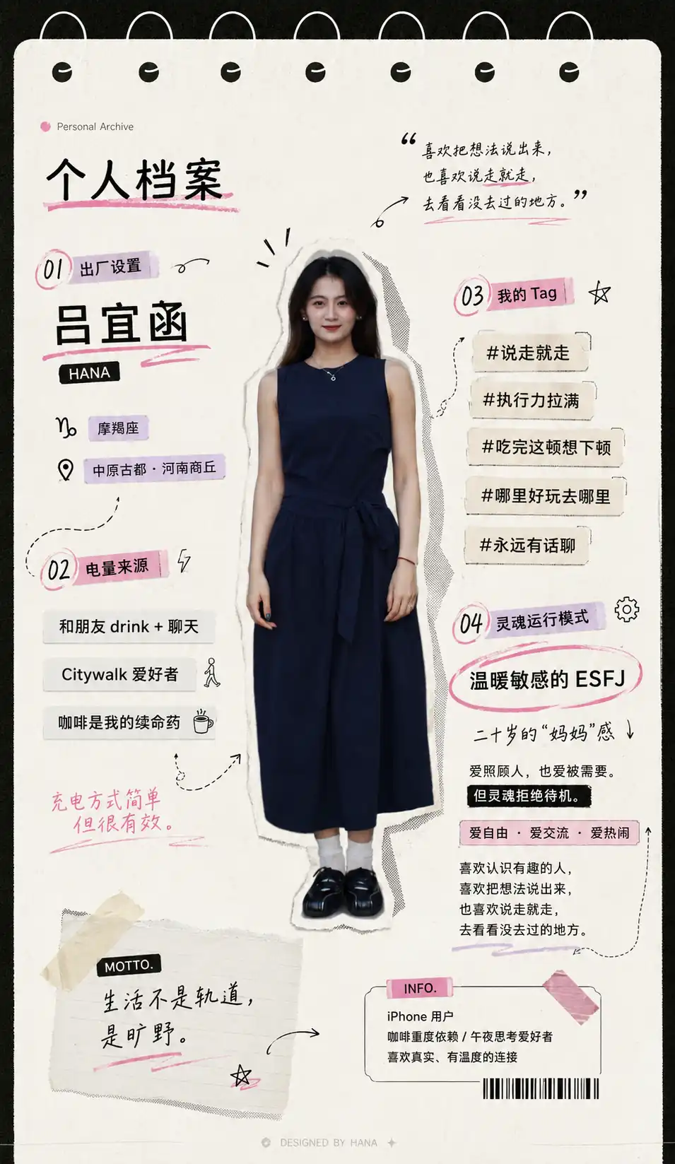 HANA 个人档案页